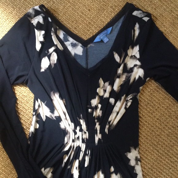 Deep blue floral pattern dress - Picture 4 of 5